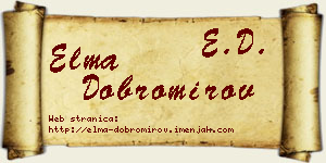 Elma Dobromirov vizit kartica